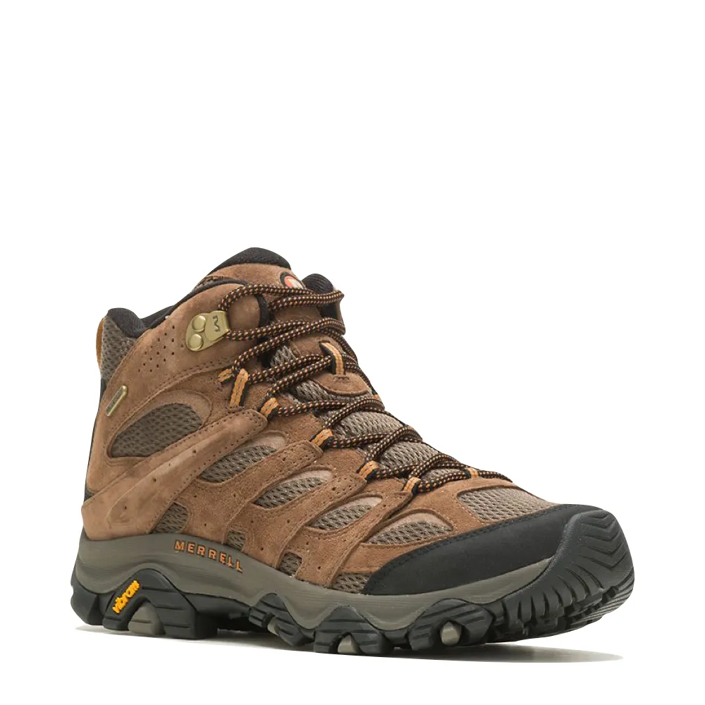 Merrell Herren Moab 3 Mid wasserdichte Wanderstiefel in Erdbraun