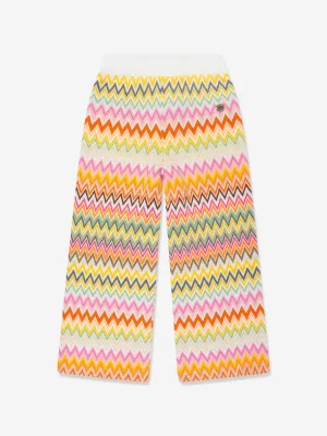 Missoni Girls Zickzack Strickhose in Mehrfarben