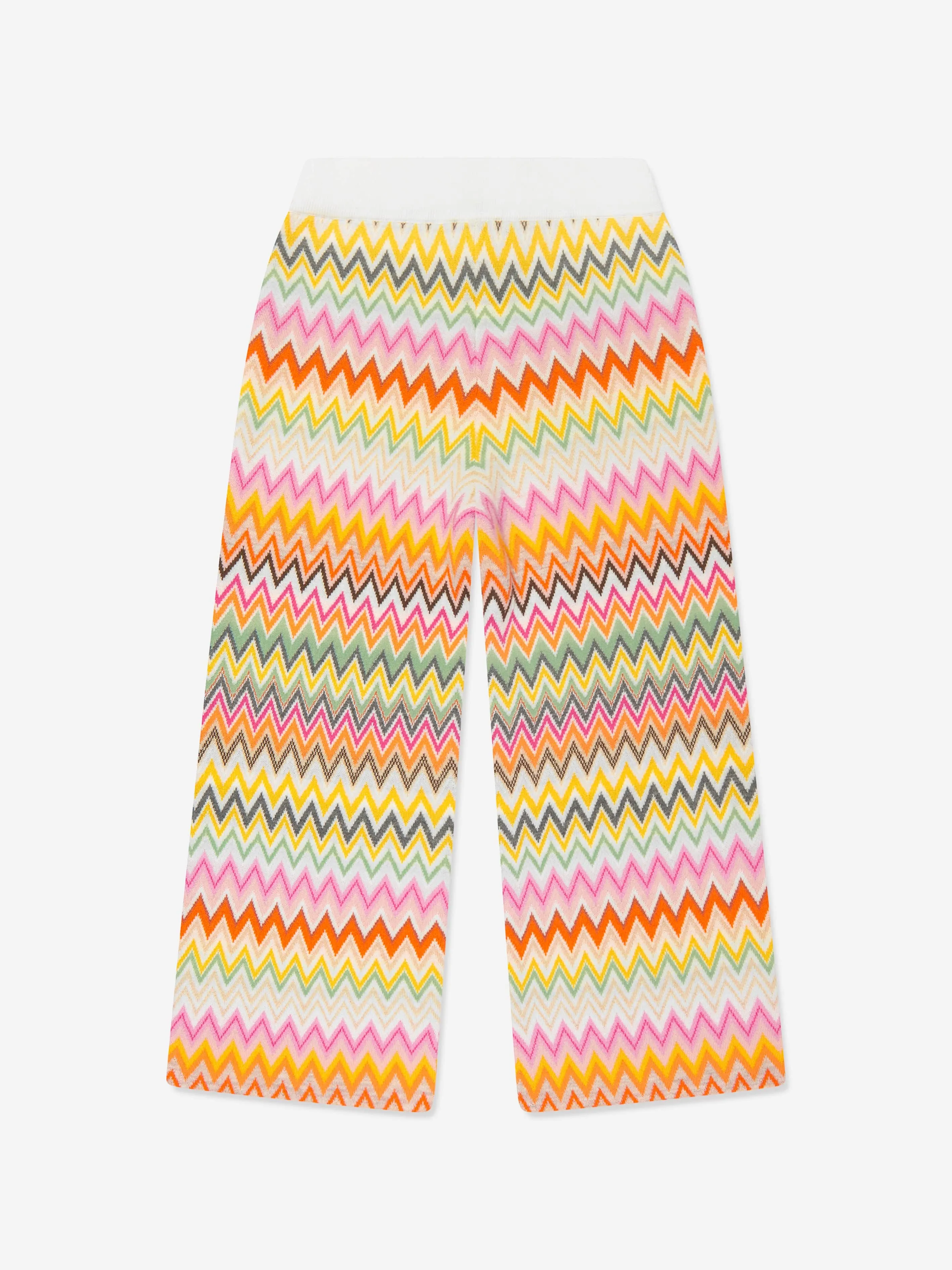 Missoni Girls Zickzack Strickhose in Mehrfarben