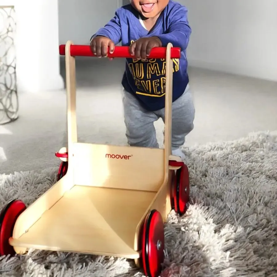 Moover - Holziger Babywalker - Rot