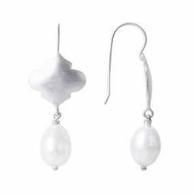 Moroccan Pearl Drops Silver