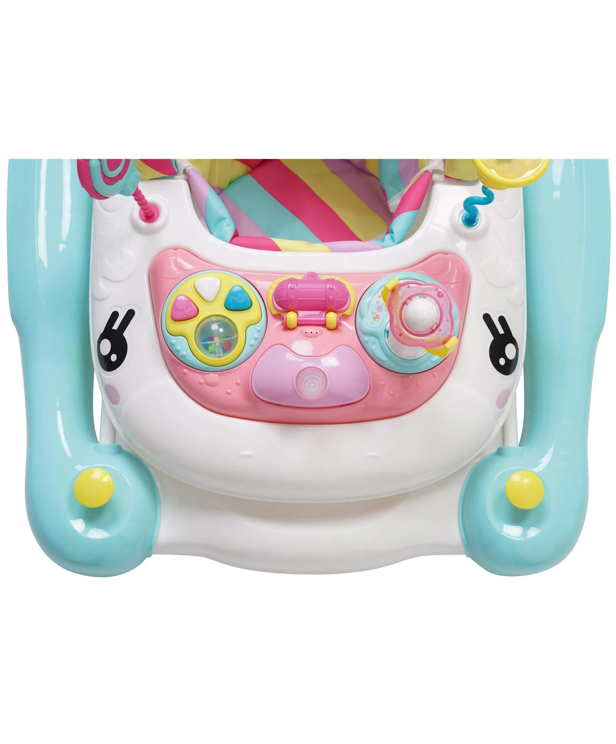 Mychild 2-in-1 Laufstall/Schaukelpferd - Regenbogen