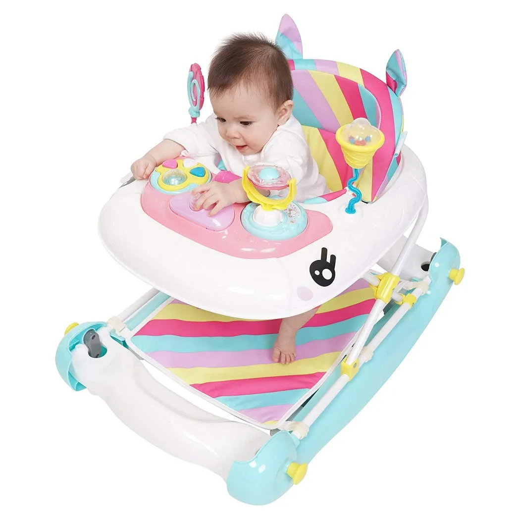 MyChild Baby Einhorn Lauflernhilfe und Schaukelpferd - Regenbogen
