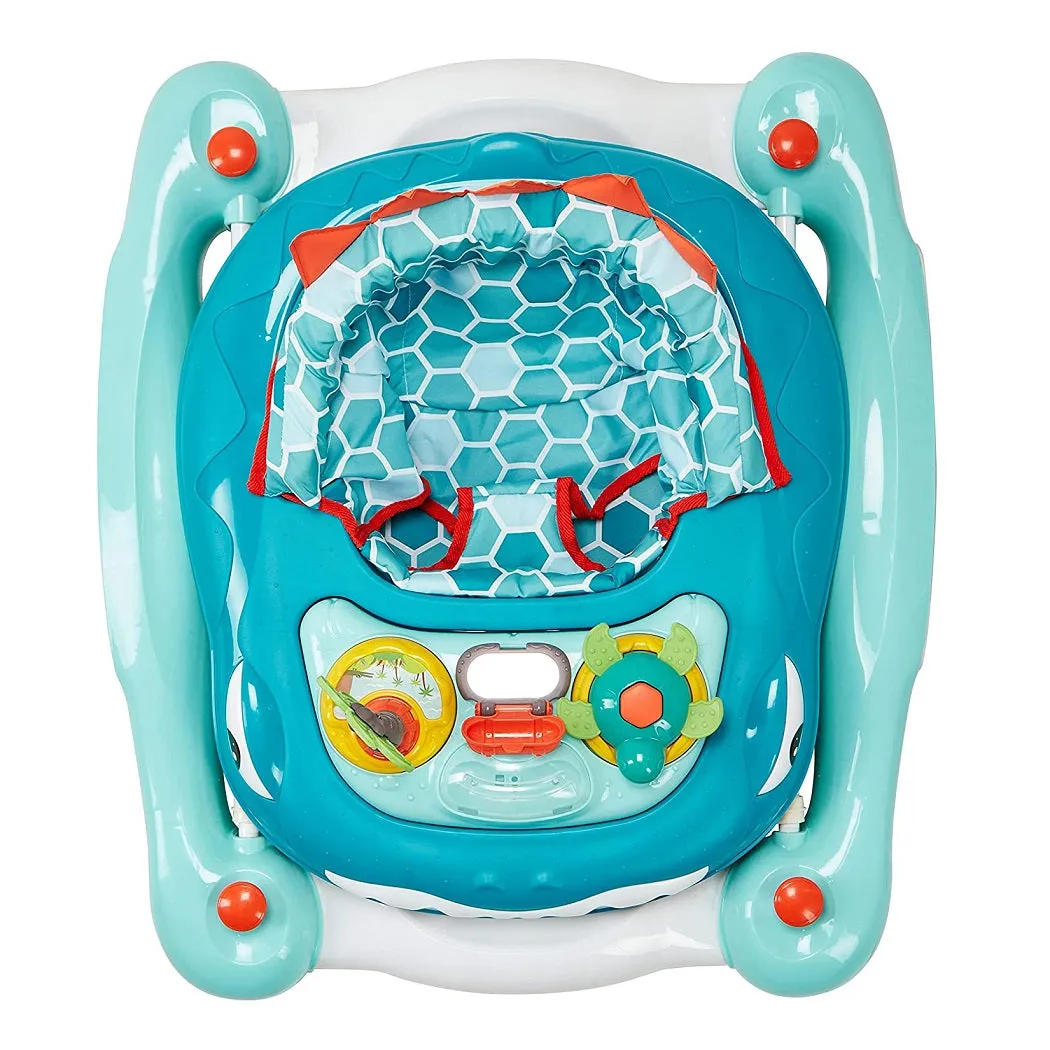 MyChild Dino 2-in-1 Laufstall/Schaukel - Aqua Grau