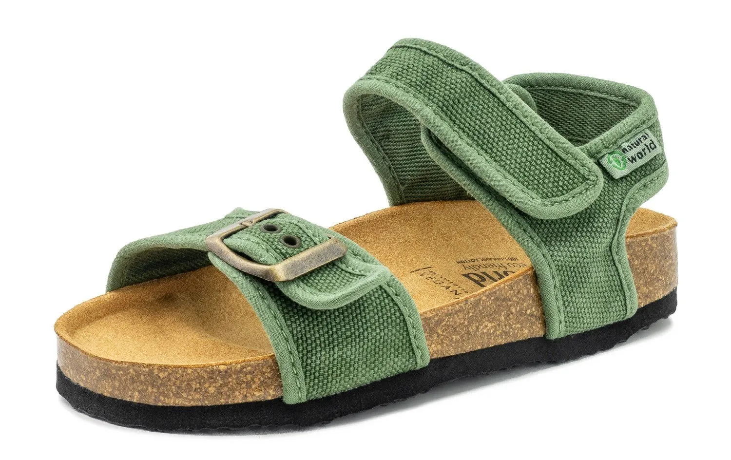 Natural World Eco: Dory Sandalen - Olivgrün