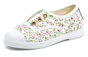 Natural World Eco: Elastische Kinderturnschuhe - Blumen