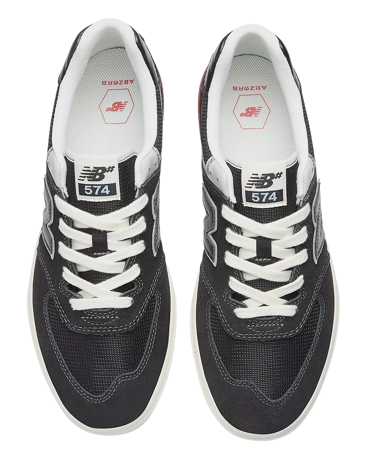 New Balance Sneakers Numeric 574 Vulkanisierte Schuhe in Schwarz & Grau