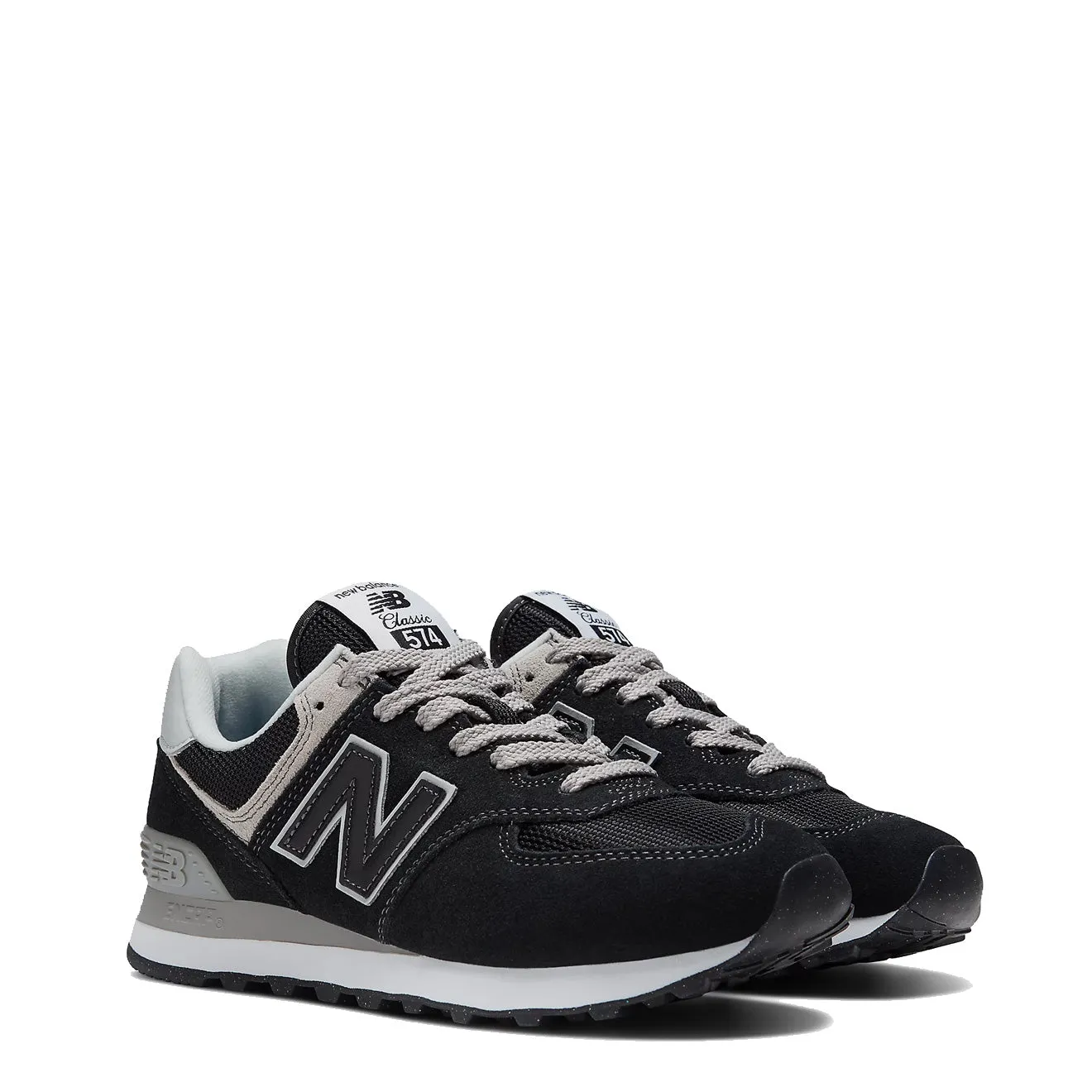 New Balance Damen 574 Turnschuhe Schwarz / Weiß