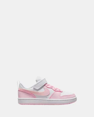 Nike Kinder Schuhe Court Borough Low Recraft Vorschule Weiß/Rosa Schaum