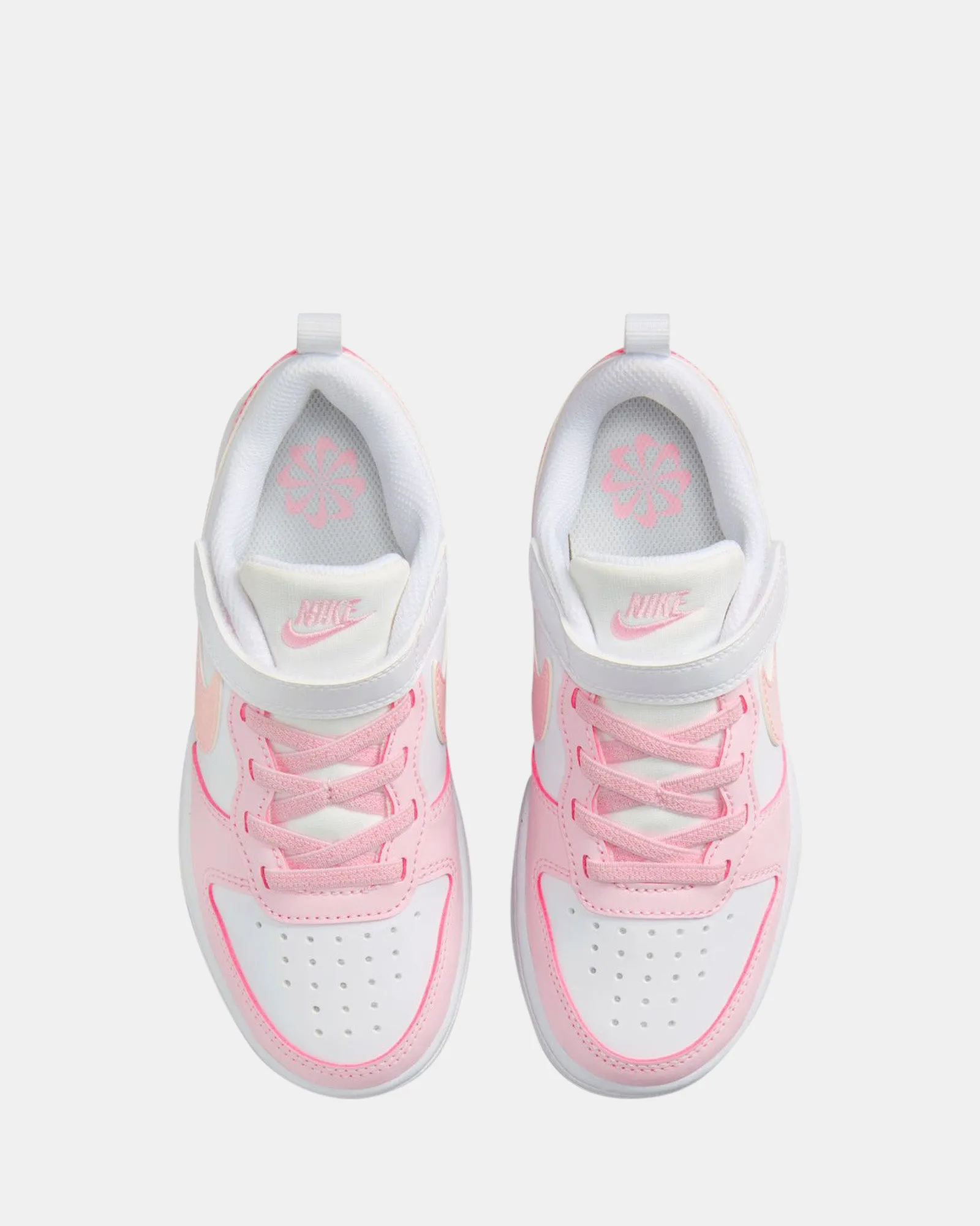 Nike Kinder Schuhe Court Borough Low Recraft Vorschule Weiß/Rosa Schaum