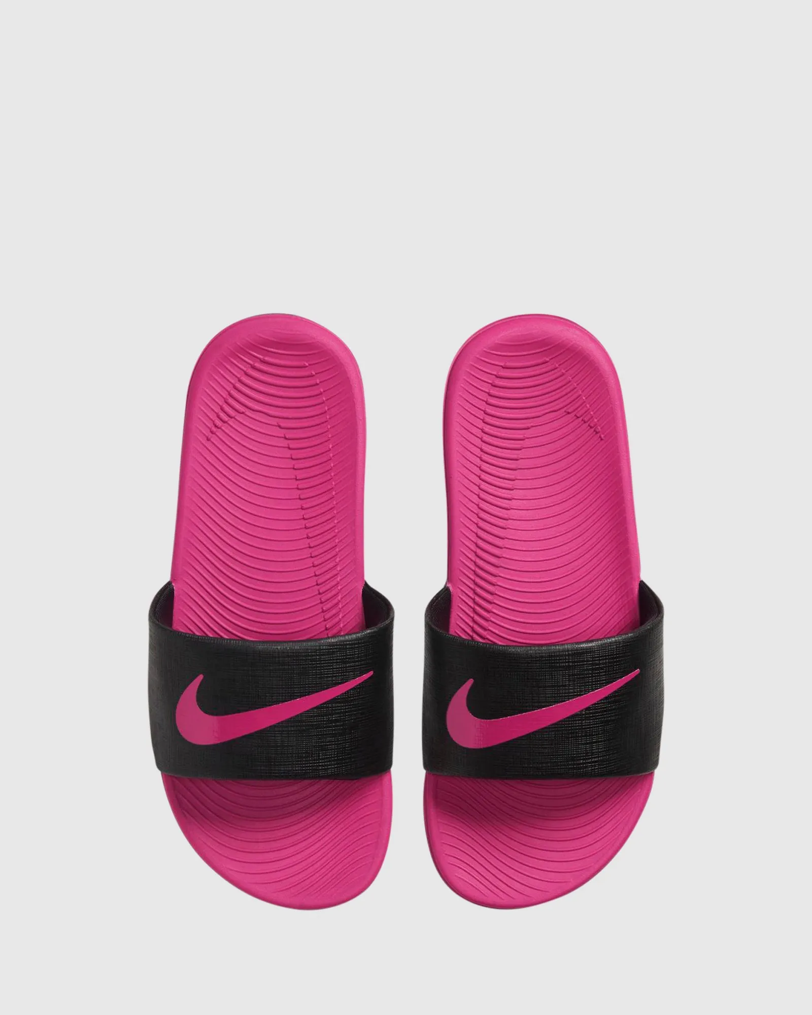 Nike Kinder-Sandalen Kawa Slide Schwarz/Knalliges Pink