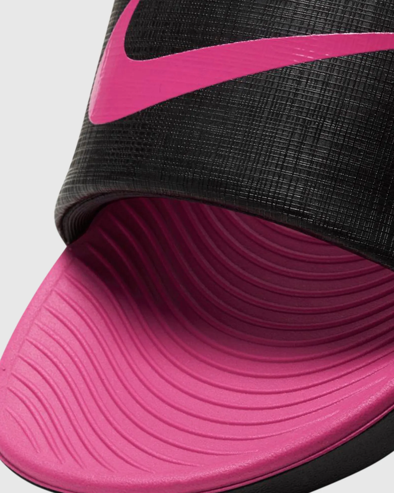 Nike Kinder-Sandalen Kawa Slide Schwarz/Knalliges Pink