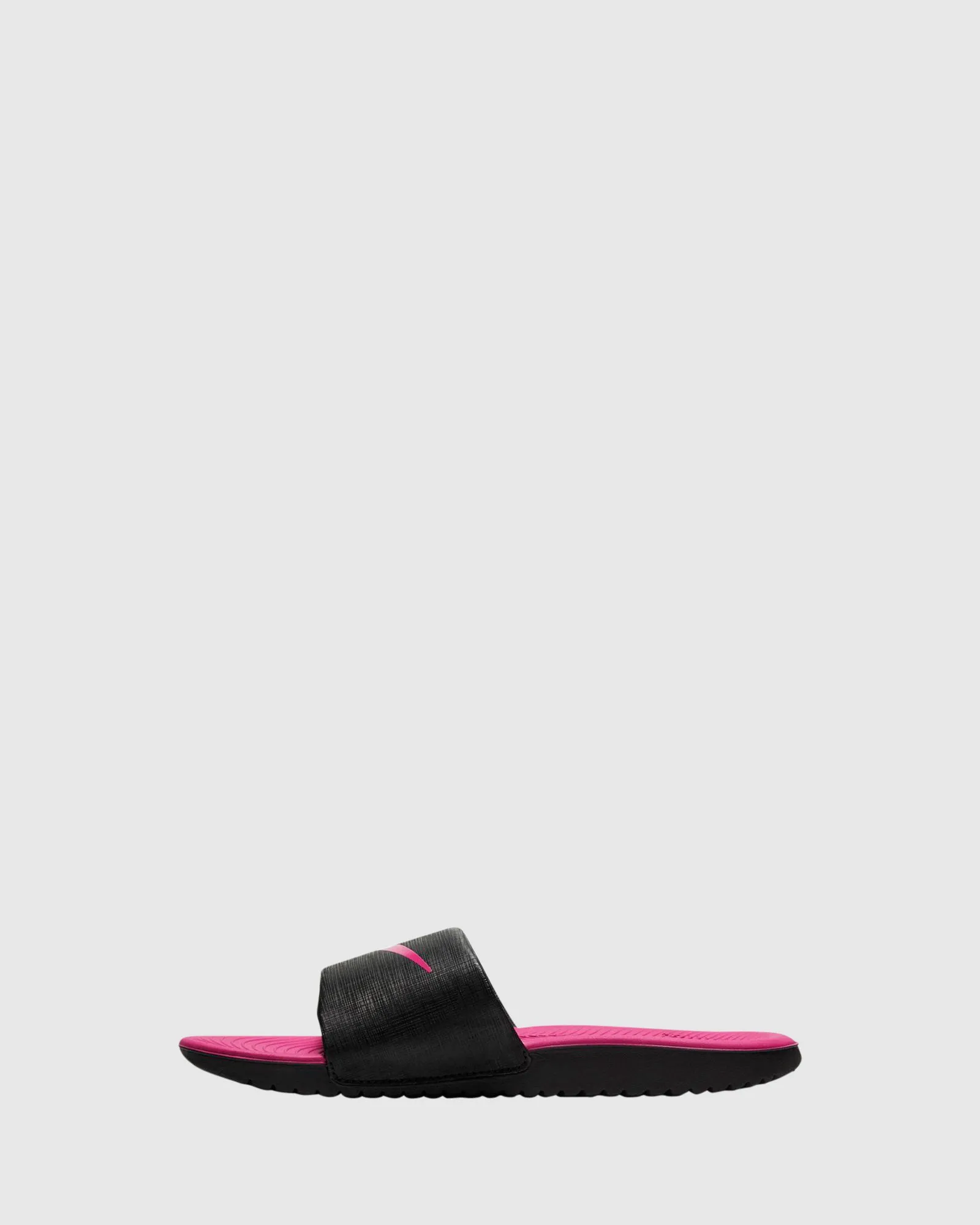 Nike Kinder-Sandalen Kawa Slide Schwarz/Knalliges Pink