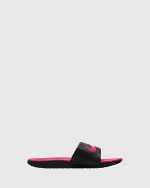 Nike Kinder-Sandalen Kawa Slide Schwarz/Knalliges Pink