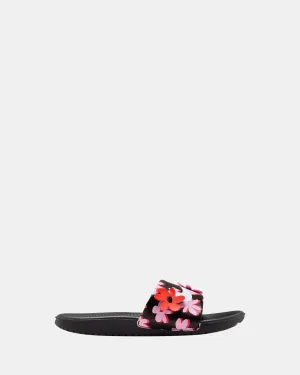 Nike Kinder-Schuhe Kawa Slide SE Schwarz/Weiß/Rosa Aufstieg