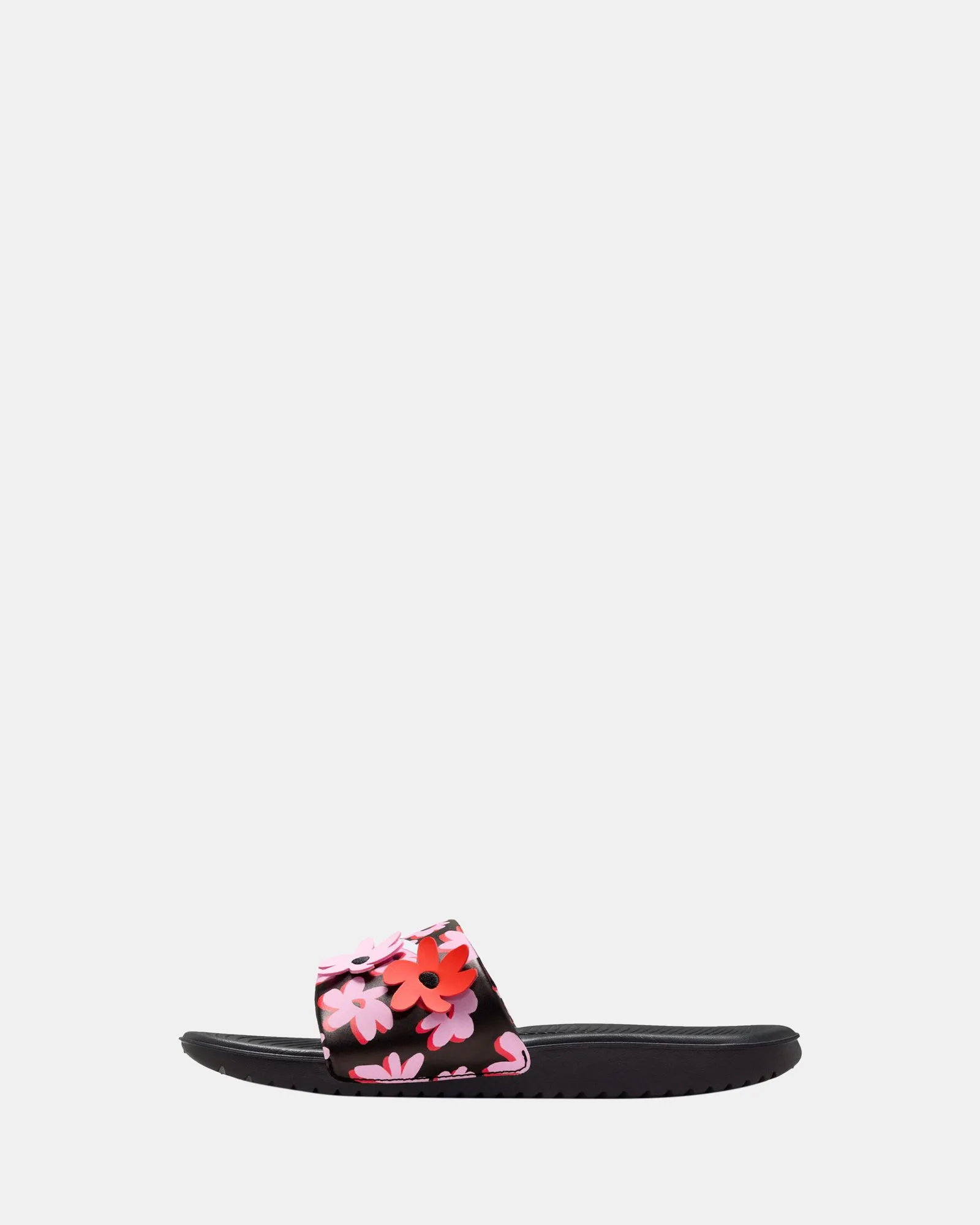 Nike Kinder-Schuhe Kawa Slide SE Schwarz/Weiß/Rosa Aufstieg