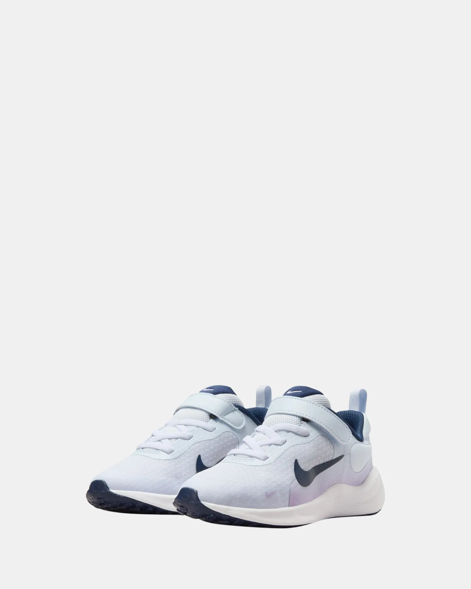 Nike Kinder-Schuhe Revolution 7 Vorschul-Fußball Grau/Navy/Lila