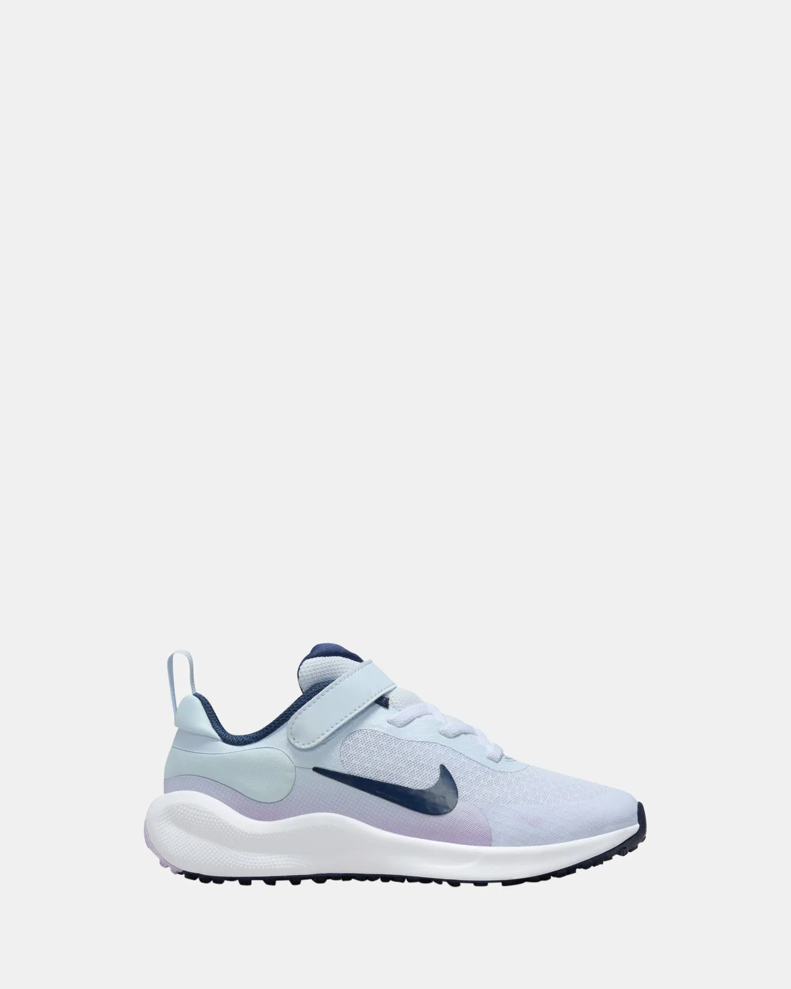 Nike Kinder-Schuhe Revolution 7 Vorschul-Fußball Grau/Navy/Lila