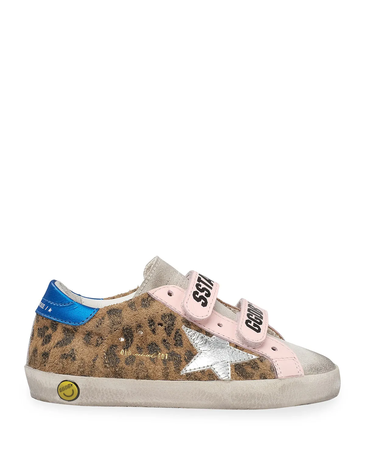 Old-School-Sneakers im Leopardenmuster mit niedrigem Schaft