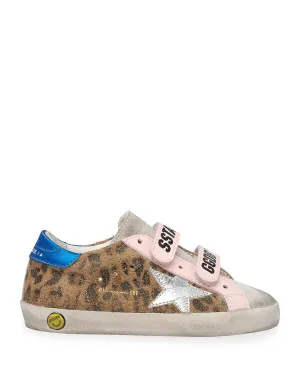 Old-School-Sneakers im Leopardenmuster mit niedrigem Schaft