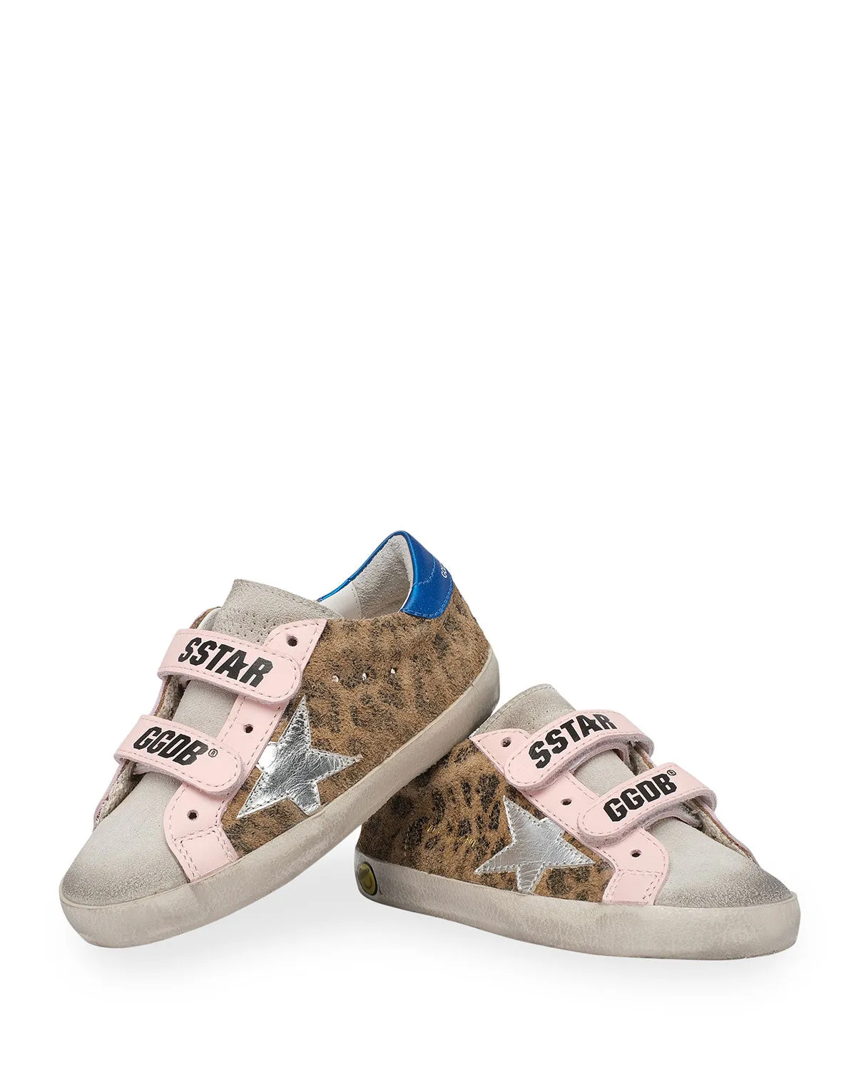 Old-School-Sneakers im Leopardenmuster mit niedrigem Schaft