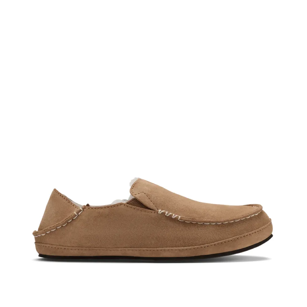 OluKai Damen Nohea Pantoffel mit Schaffellfutter in Hellbraun
