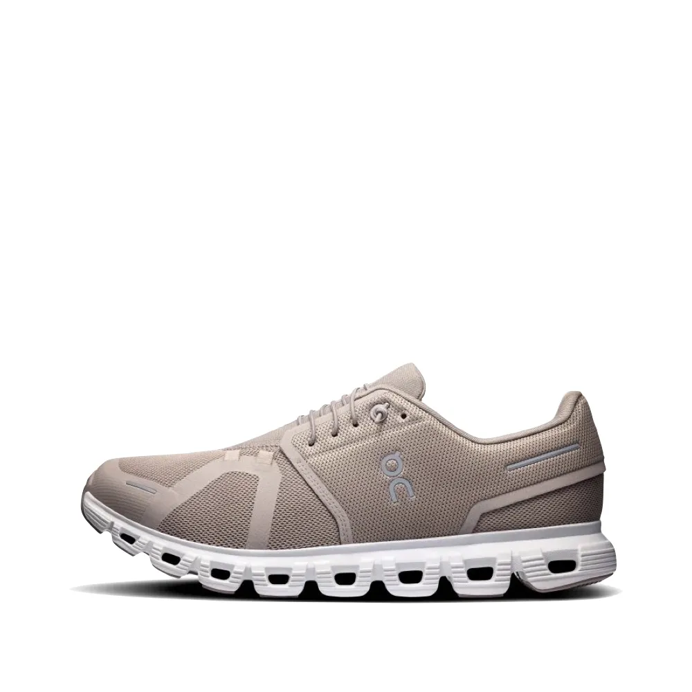 On Men's Cloud 6 Sneaker in Nebel/Weiß