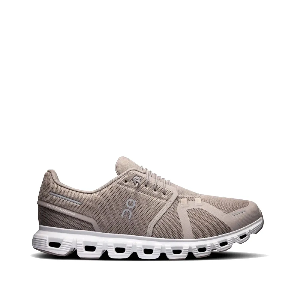 On Men's Cloud 6 Sneaker in Nebel/Weiß