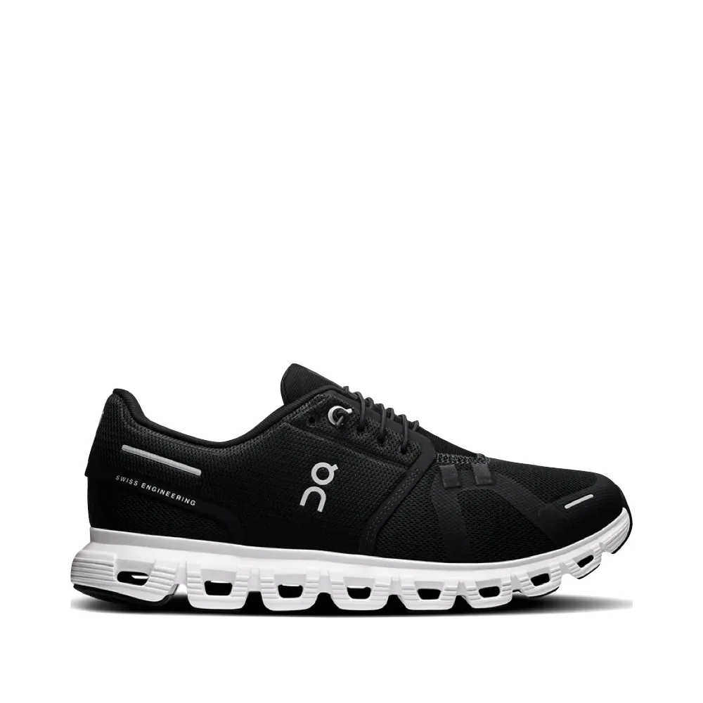 Über den Women's Cloud 6 Sneaker in Schwarz/Weiß