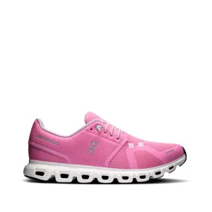 On Women's Cloud 6 Sneaker in Himbeer/Weiß