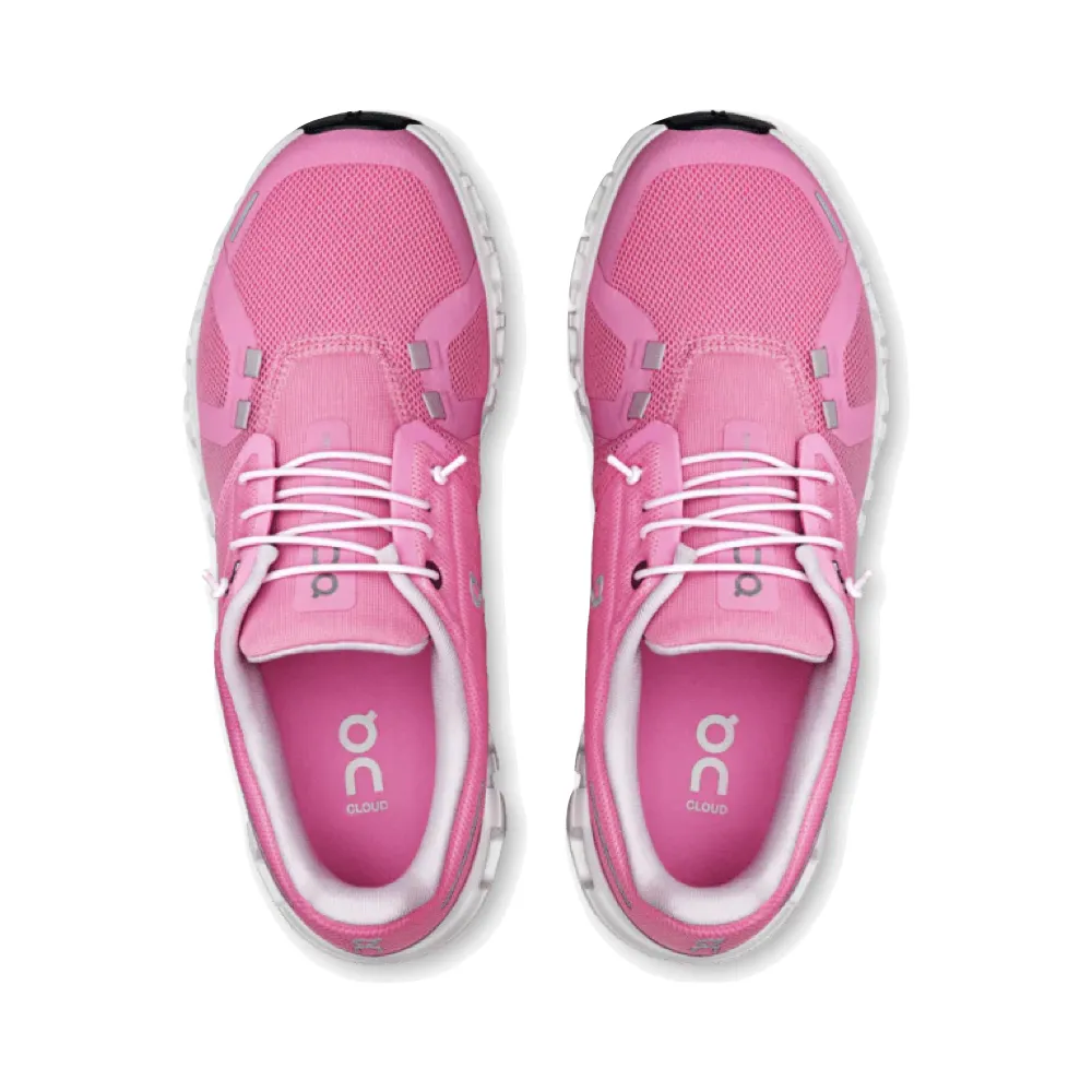 On Women's Cloud 6 Sneaker in Himbeer/Weiß