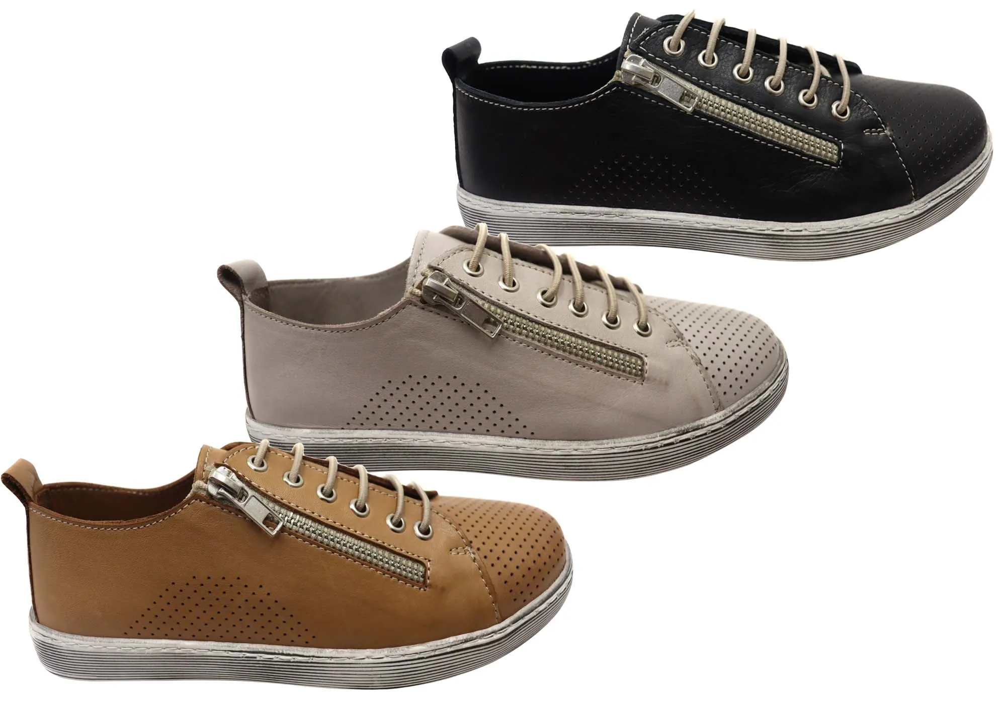 Orizonte Iris Damen Europäische Bequeme Leder Freizeitschuhe Orizonte Schuhe