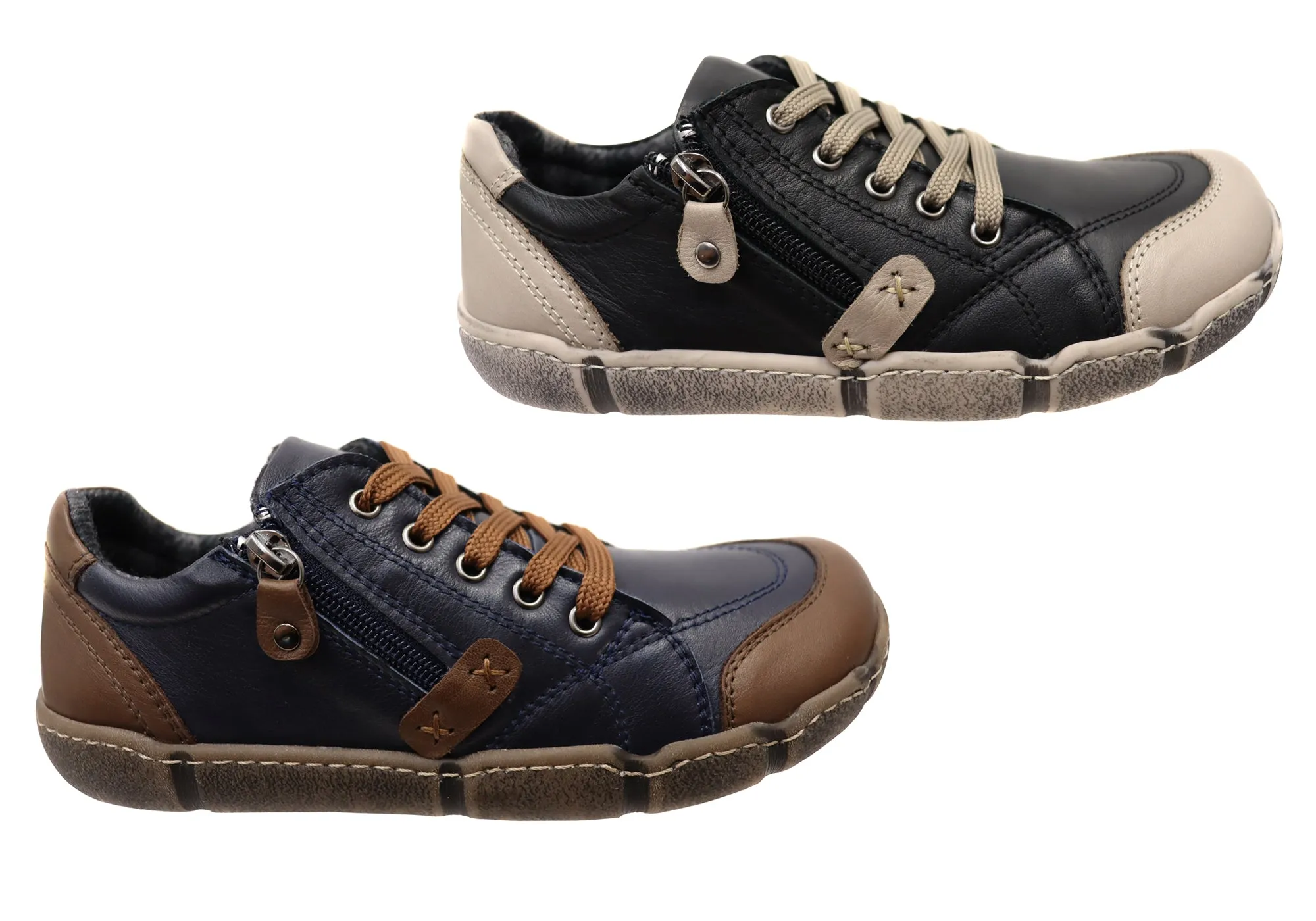 Orizonte Rusden Damen Bequeme Lederschuhe Europäische Schuhe Orizonte Schuhe