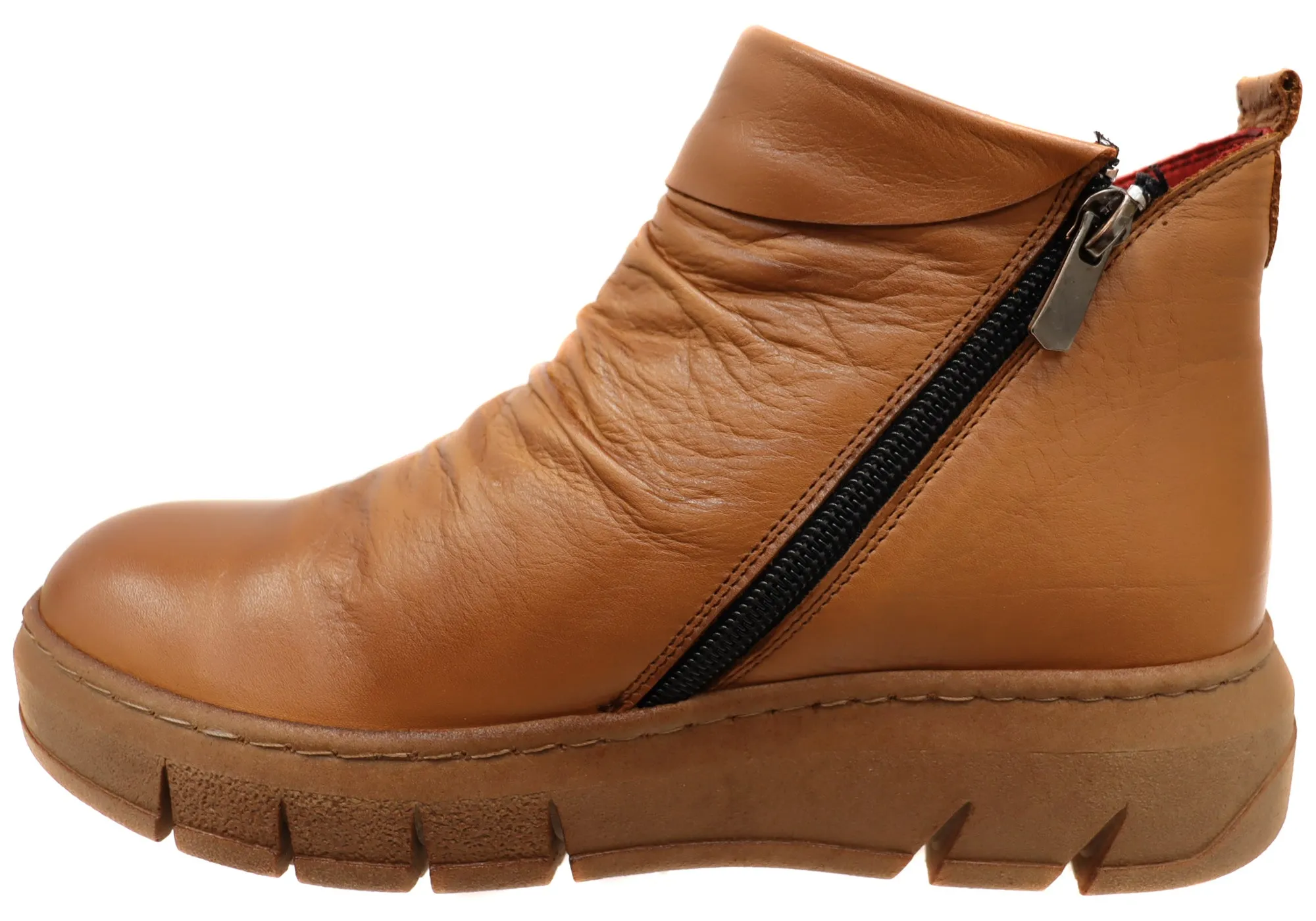 Orizonte Tempo Damen Europäische Komfort Leder Knöchelstiefel Orizonte Schuhe