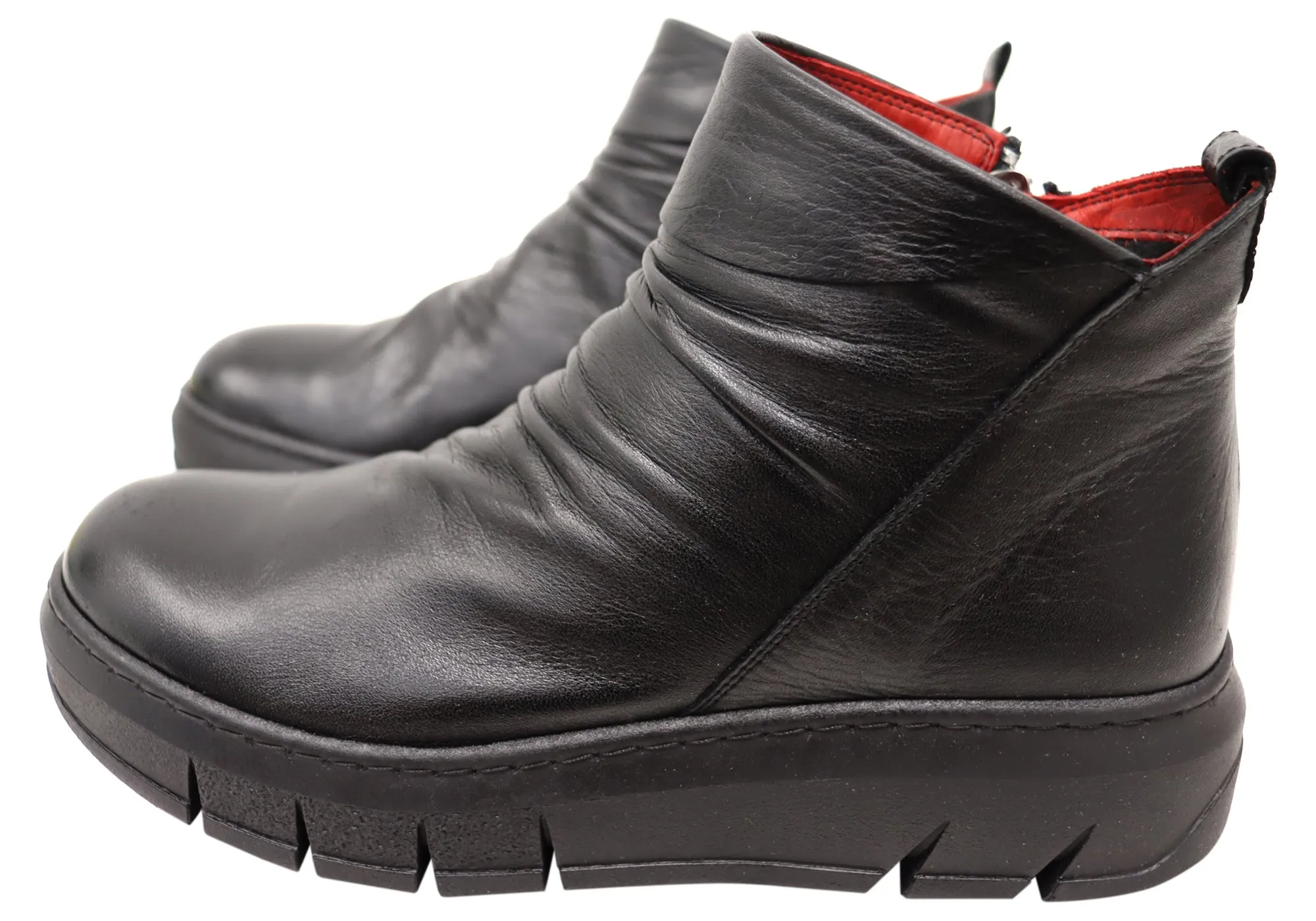 Orizonte Tempo Damen Europäische Komfort Leder Knöchelstiefel Orizonte Schuhe