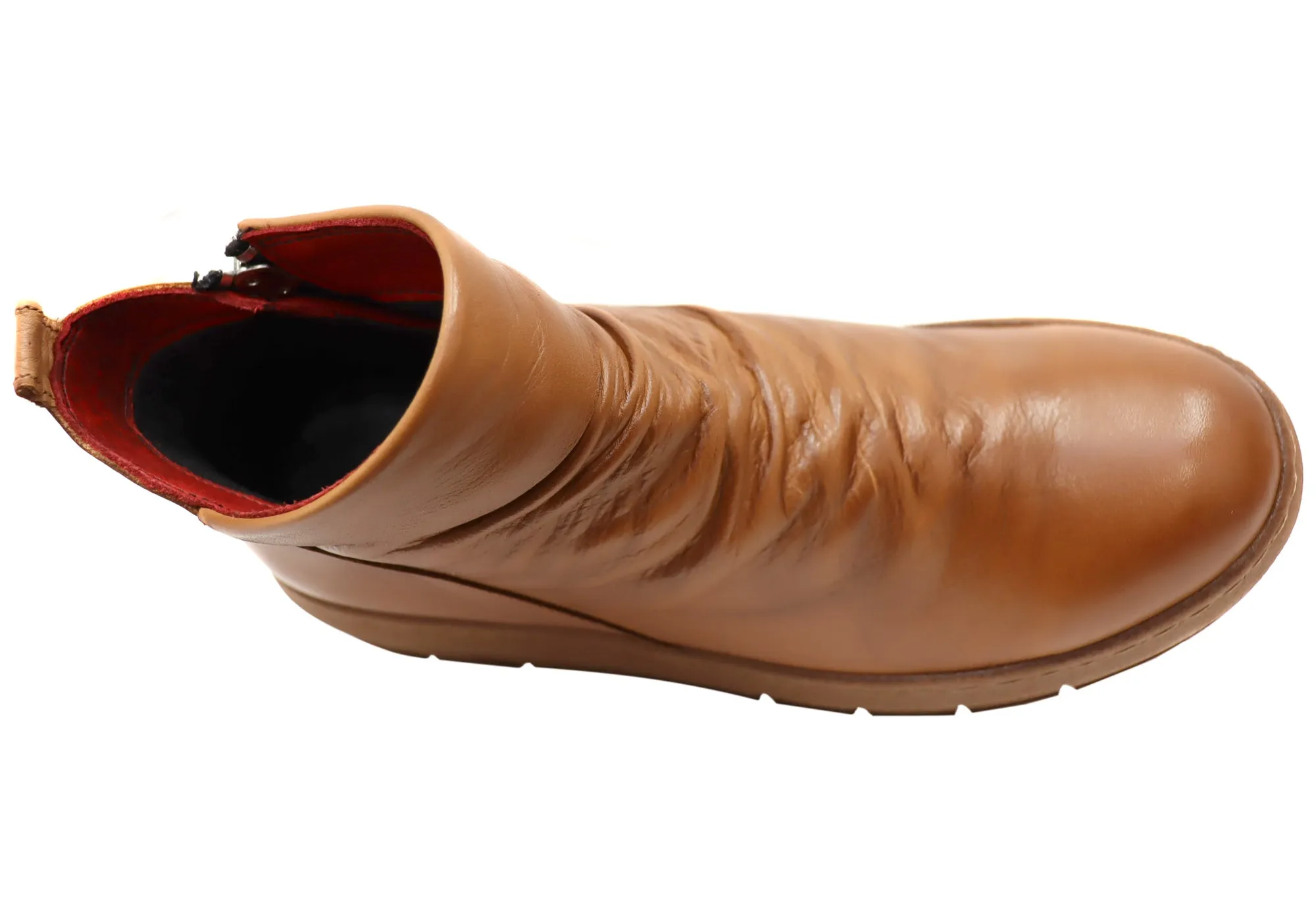 Orizonte Tempo Damen Europäische Komfort Leder Knöchelstiefel Orizonte Schuhe