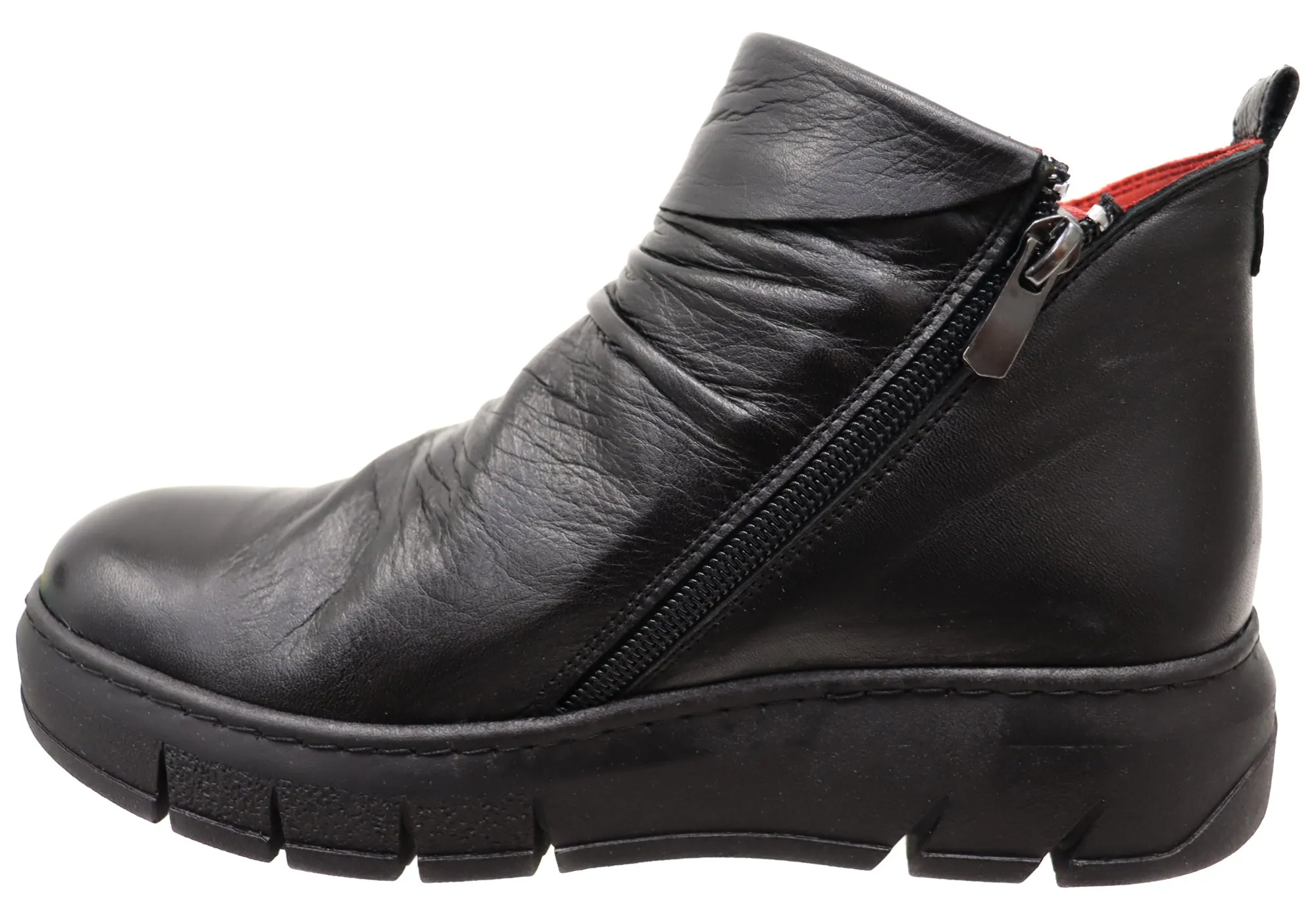 Orizonte Tempo Damen Europäische Komfort Leder Knöchelstiefel Orizonte Schuhe