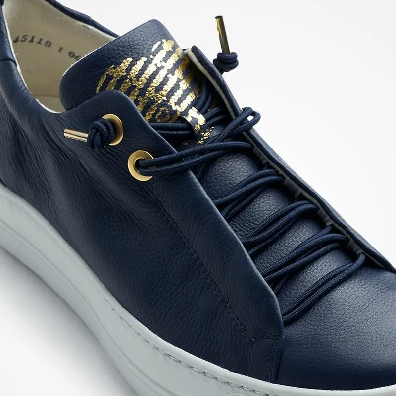 Paul Green Navy Elastische Schnürsenkel Trainer