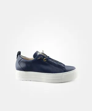 Paul Green Navy Elastische Schnürsenkel Trainer