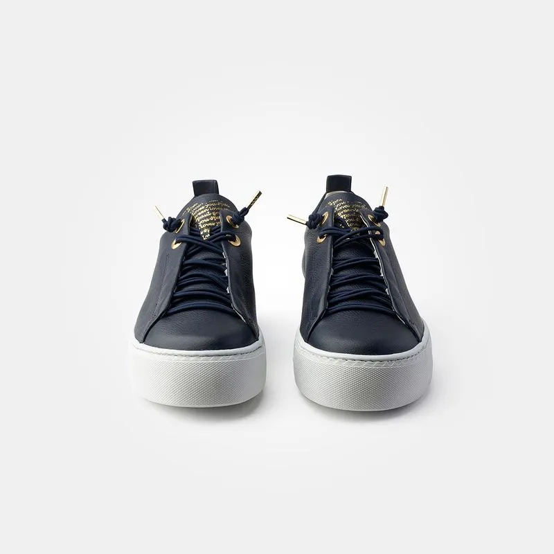 Paul Green Navy Elastische Schnürsenkel Trainer