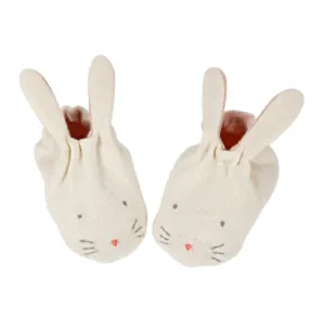 Pfirsich-Hasen-Baby-Stiefelchen