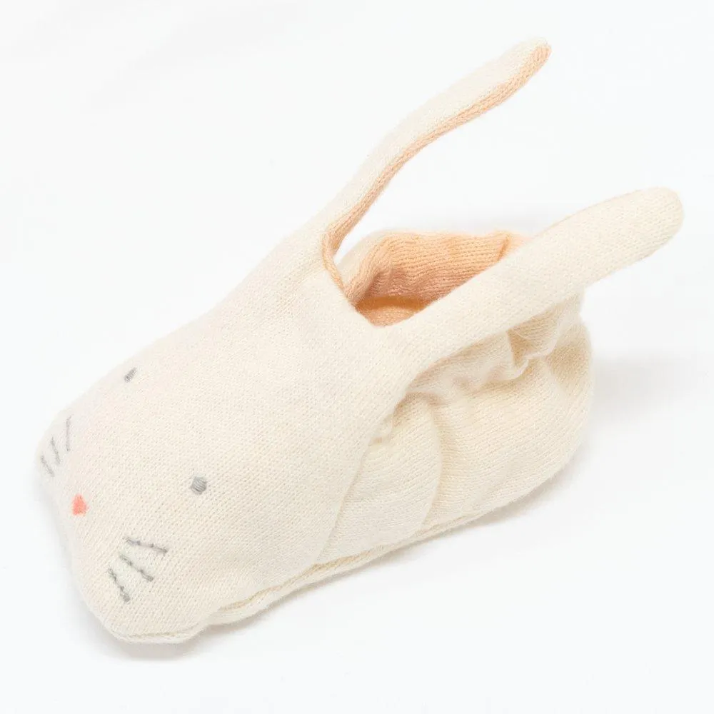 Pfirsich-Hasen-Baby-Stiefelchen