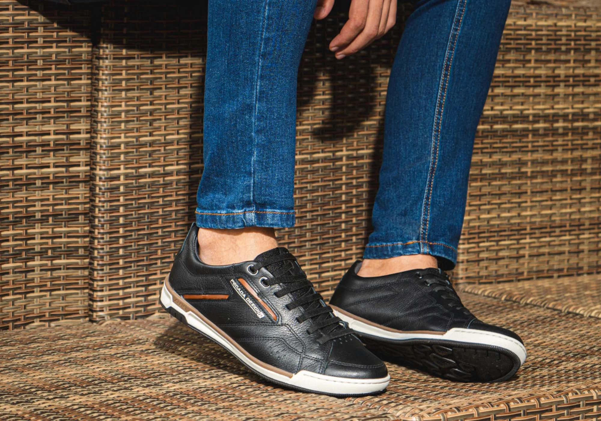 Pegada Evolve Herren Leder Slip-On Freizeitschuhe Hergestellt in Brasilien Pegada Schuhe
