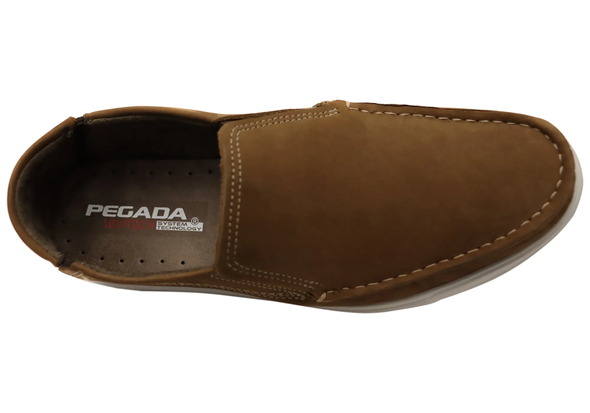 Pegada Rye Herren Bequeme Brasilianische Lederschlupfschuhe für lässige Anlässe Pegada Schuhe