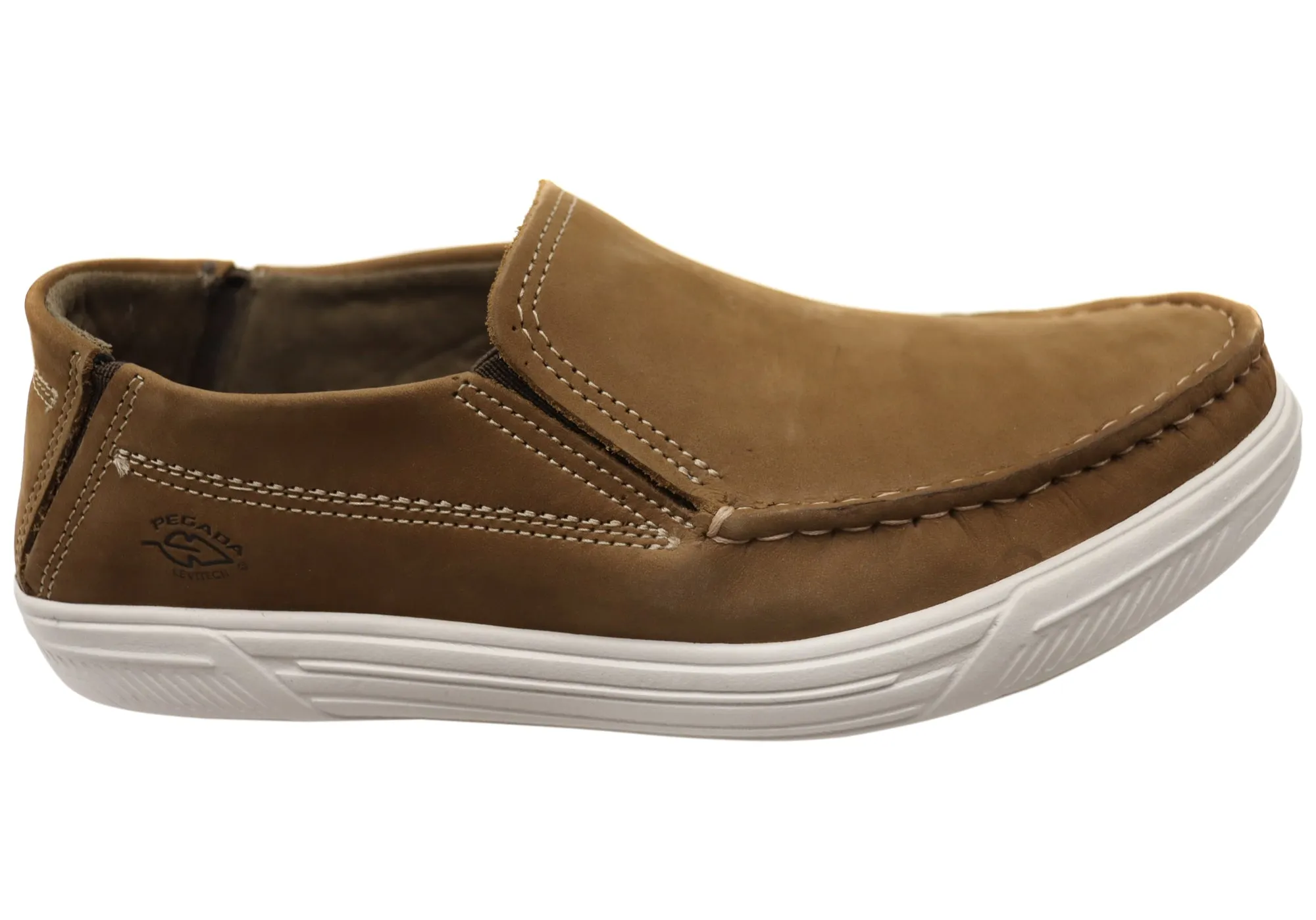 Pegada Rye Herren Bequeme Brasilianische Lederschlupfschuhe für lässige Anlässe Pegada Schuhe