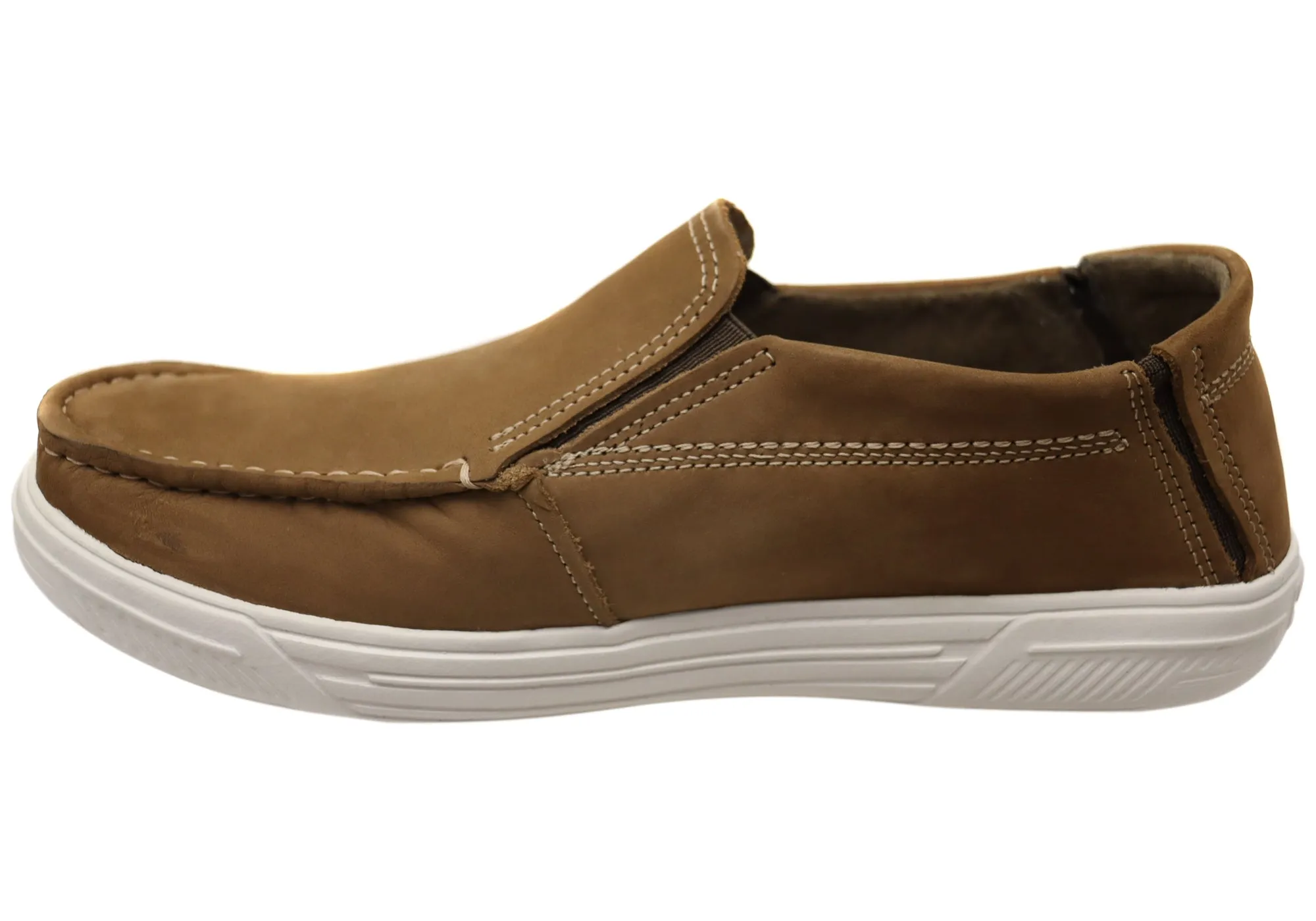 Pegada Rye Herren Bequeme Brasilianische Lederschlupfschuhe für lässige Anlässe Pegada Schuhe