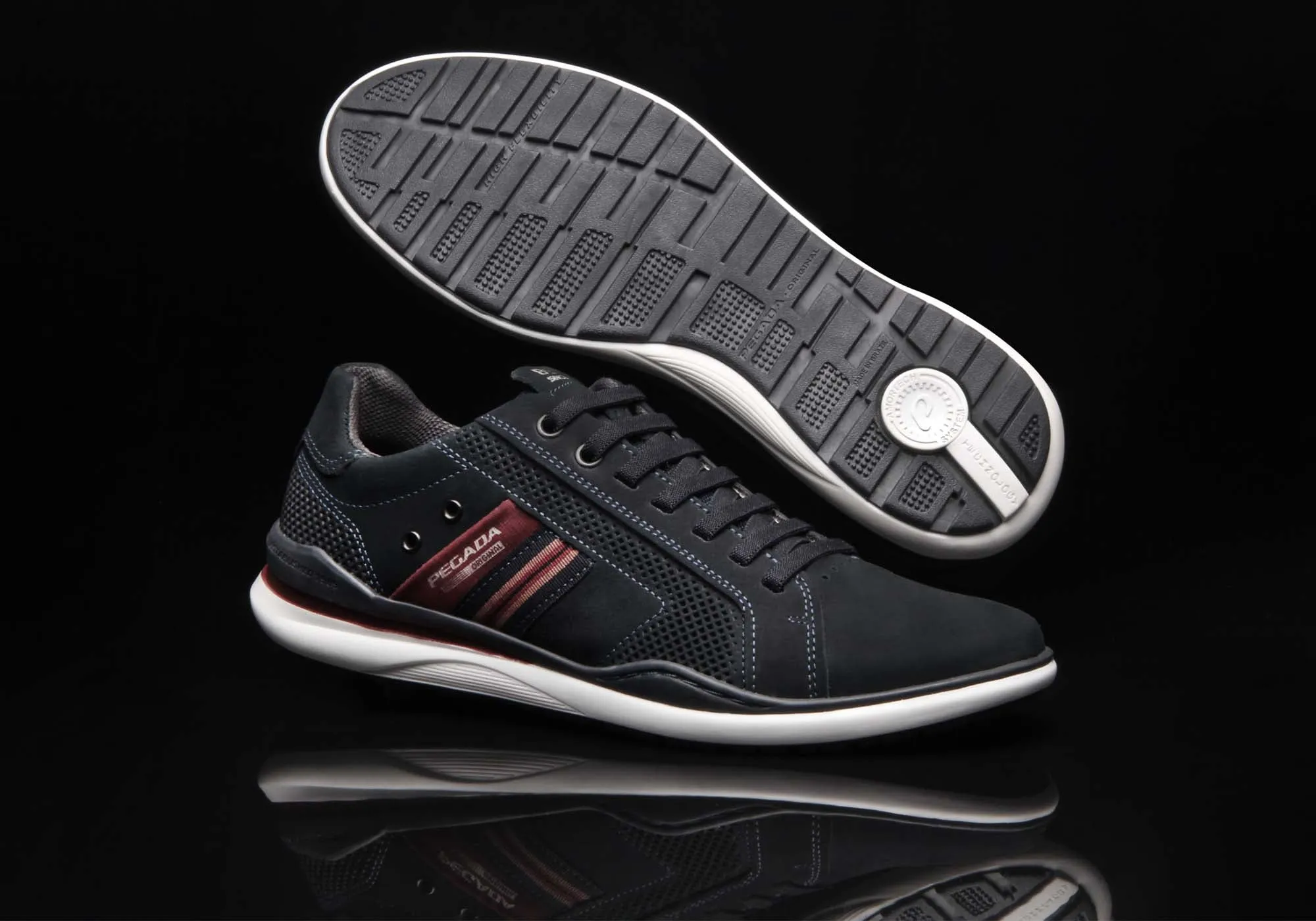 Pegada Transit Herren Leder Slip-On Freizeitschuhe Hergestellt in Brasilien Pegada Schuhe