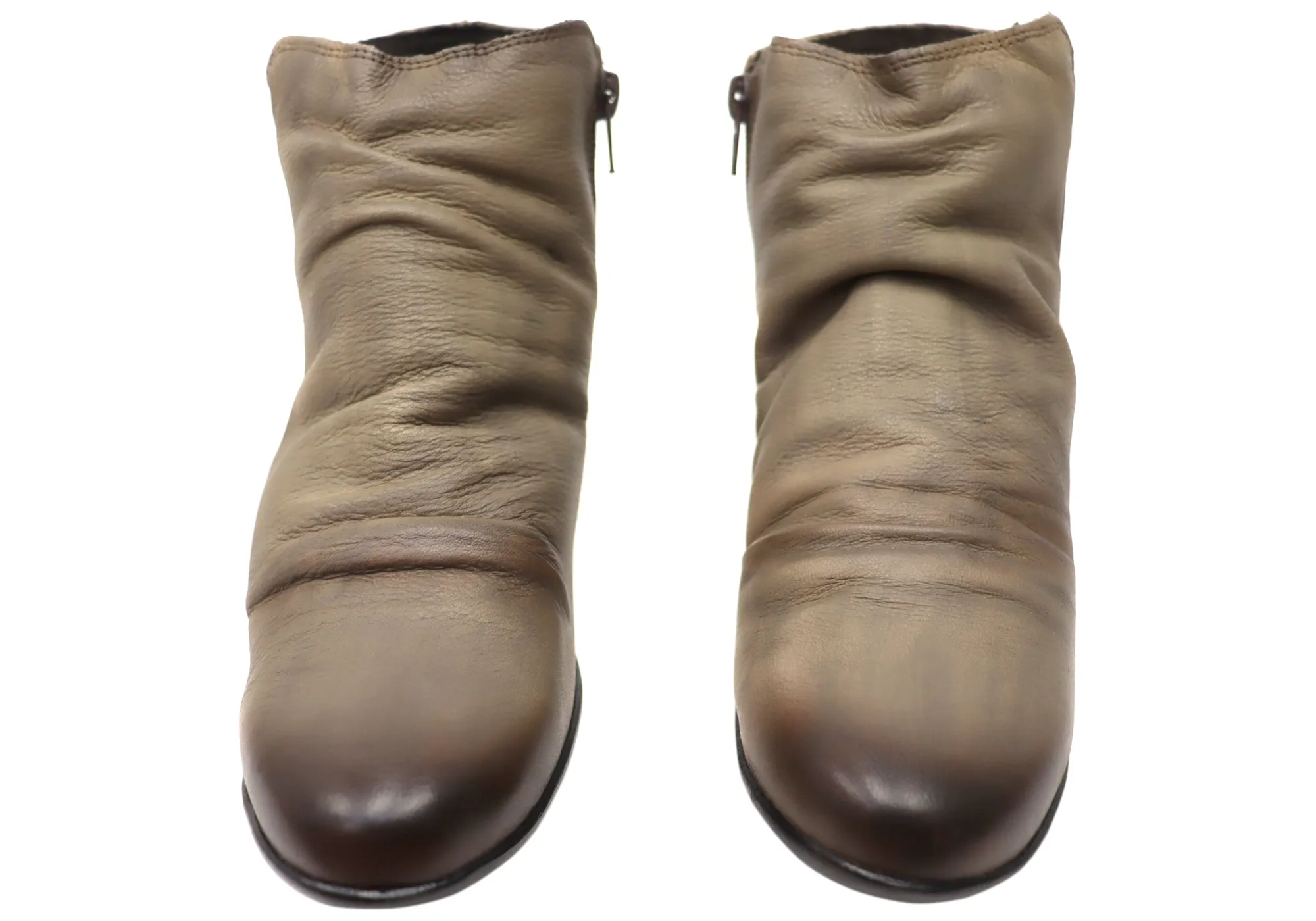 Perlatto Brooke Damen Bequeme Leder Knöchelstiefel Hergestellt in Brasilien Perlatto Schuhe