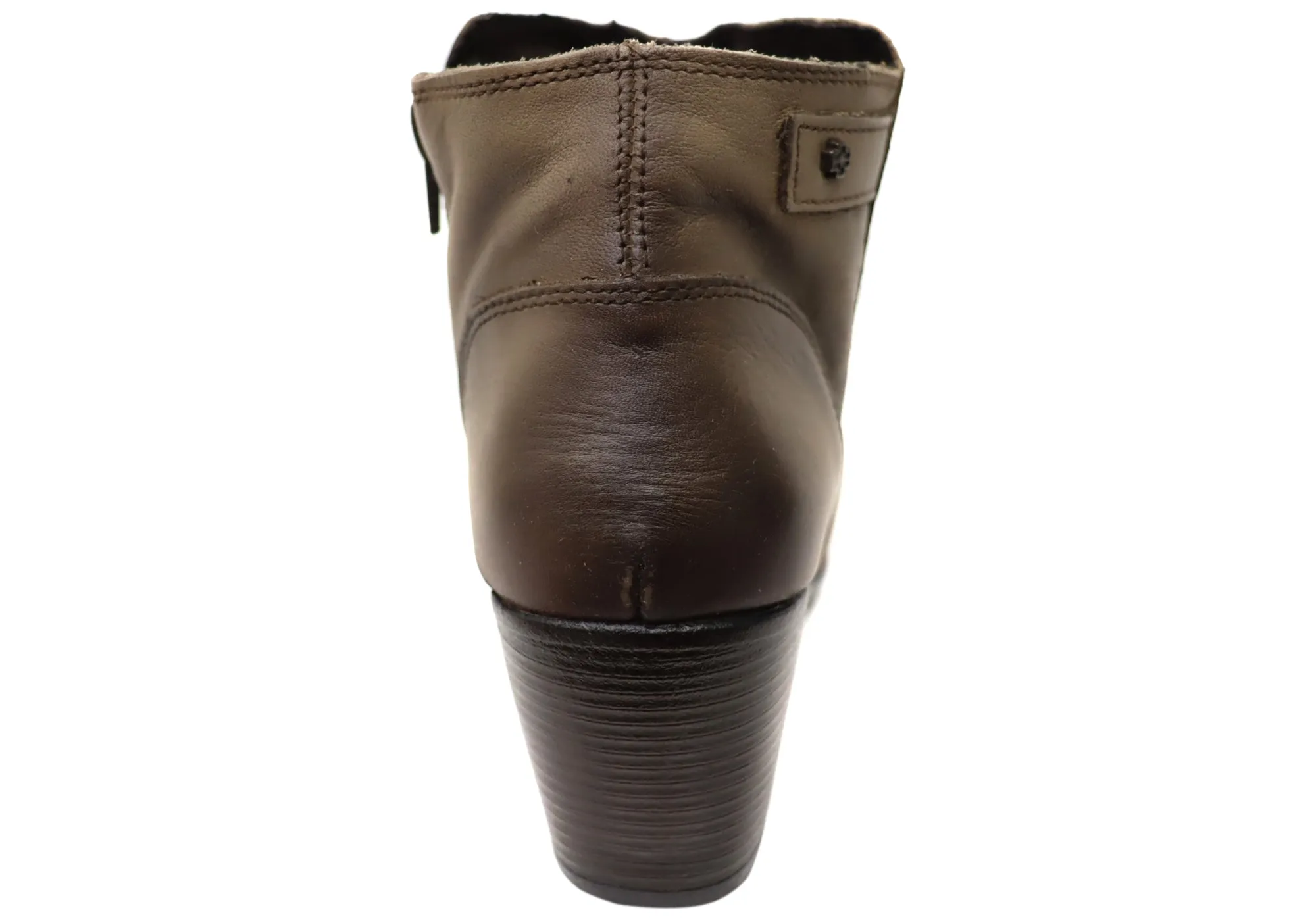 Perlatto Brooke Damen Bequeme Leder Knöchelstiefel Hergestellt in Brasilien Perlatto Schuhe