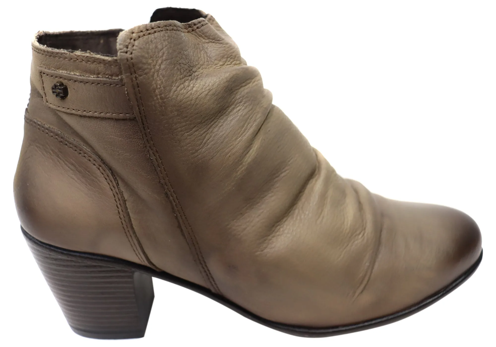 Perlatto Brooke Damen Bequeme Leder Knöchelstiefel Hergestellt in Brasilien Perlatto Schuhe